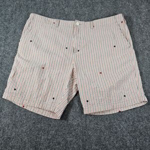 Tommy Hilfiger Red White Blue Stars &‎ Stripes 42 Seersucker Cotton Shorts Men's